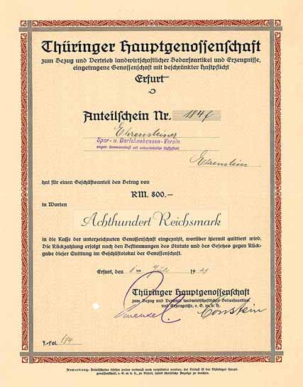 Thüringer Hauptgenossenschaft zum Bezug und Vertrieb landwirtschaftlicher Bedarfsartikel und Erzeugnisse eGmbH