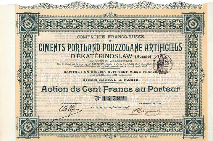 Cie. Franco-Russe des Ciments Portland Pouzzolane Artificiels d’Ékatérinoslaw S.A.