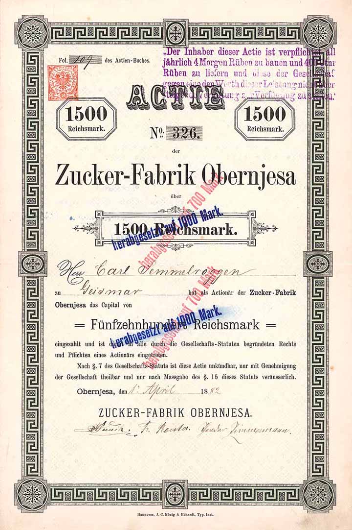 Zucker-Fabrik Obernjesa