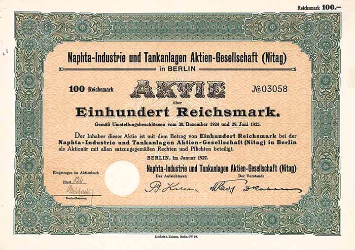 Naphta-Industrie und Tankanlagen AG (Nitag)