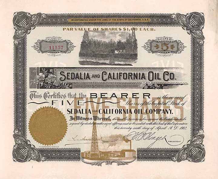 Sedalia and California Oil