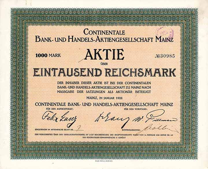 Continentale Bank- und Handels-AG