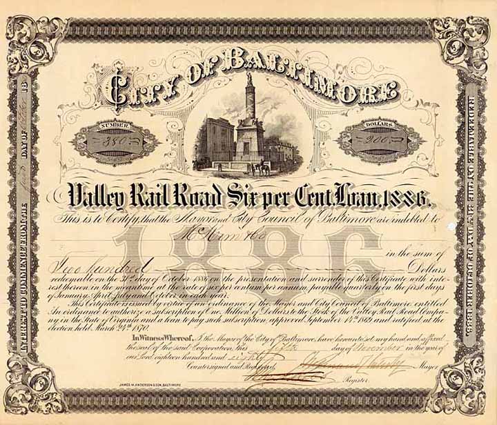Valley Rail Road - City of Baltimore