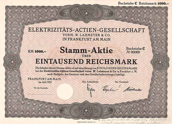 Elektrizitäts-AG vorm. W. Lahmeyer & Co.