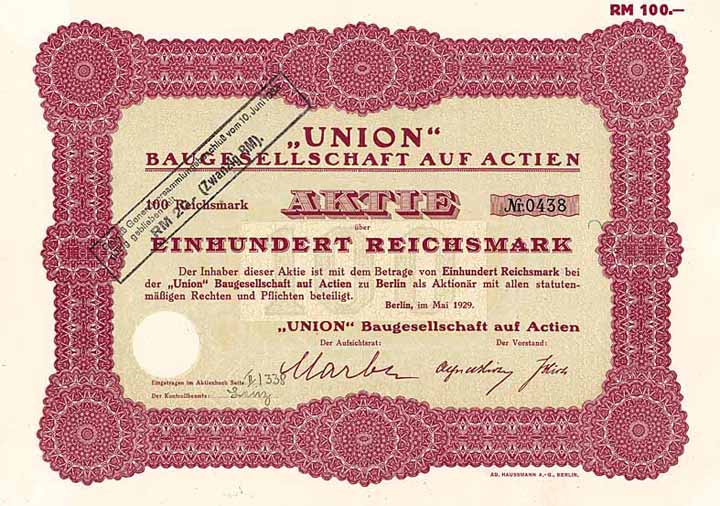 UNION Baugesellschaft aA