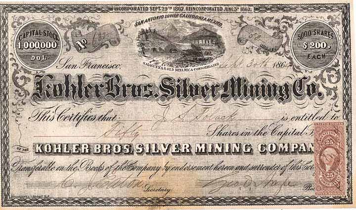 Kohler Bros. Silver Mining Co.