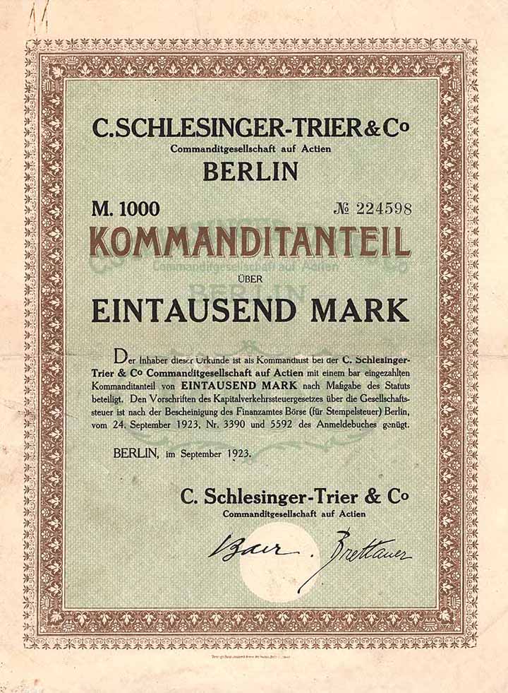 C. Schlesinger-Trier & Co. KGaA