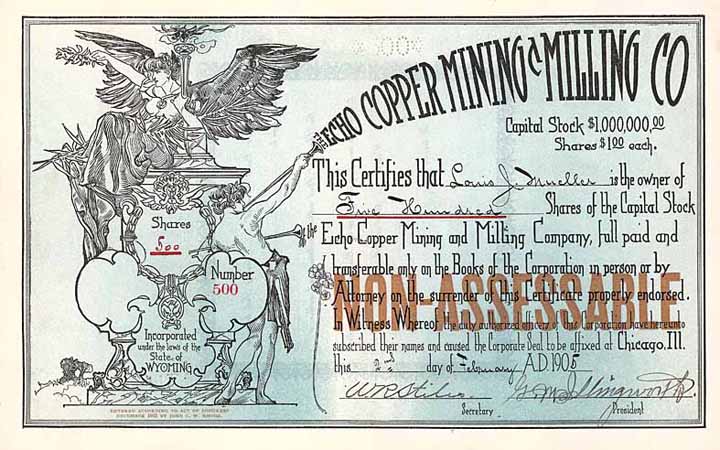 Echo Copper Mining & Milling Co.