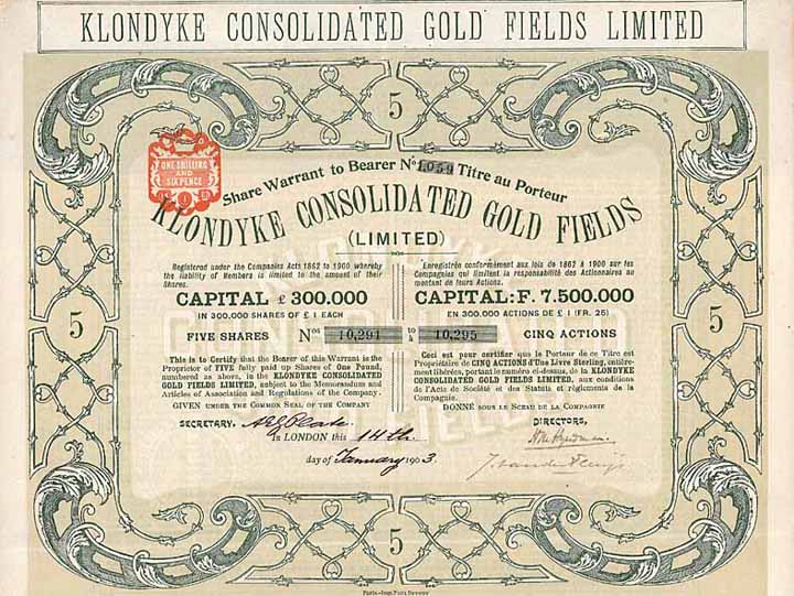 Klondyke Consolidated Gold Fields Ltd.