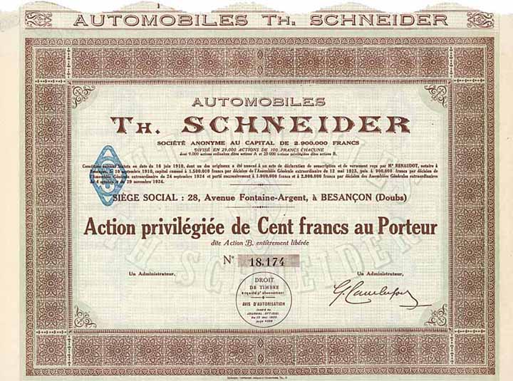 Automobiles Th. Schneider & Cie.