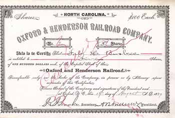 Oxford & Henderson Railroad