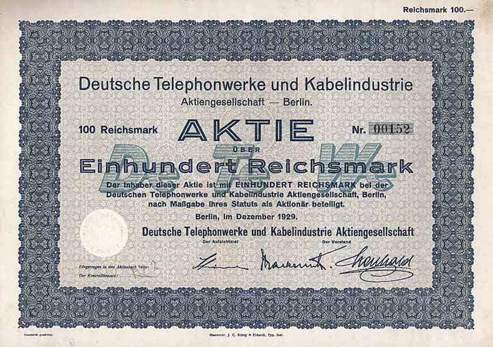 Deutsche Telephonwerke und Kabelindustrie AG