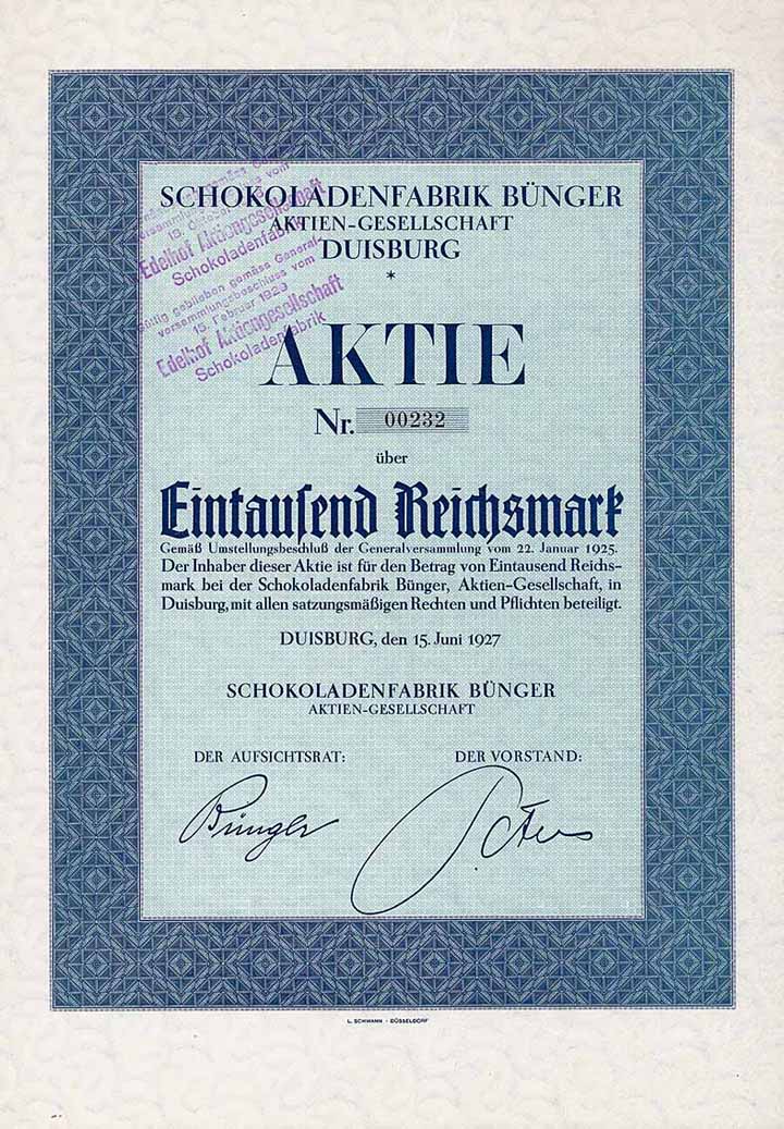 Schokoladenfabrik Bünger AG