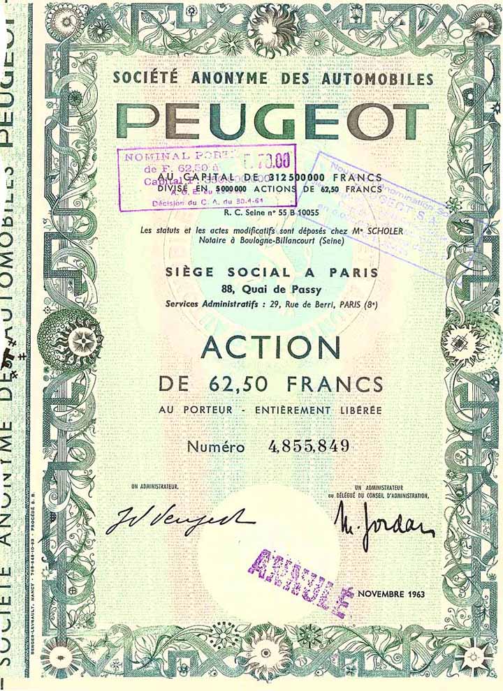 S.A. des Automobiles PEUGEOT