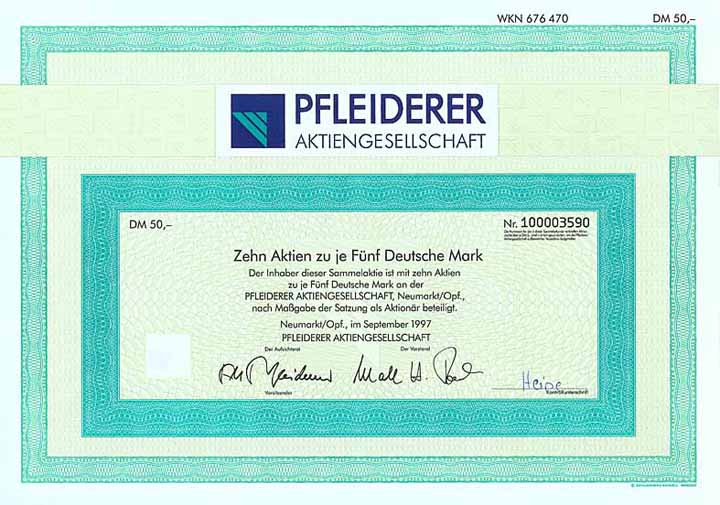 Pfleiderer AG