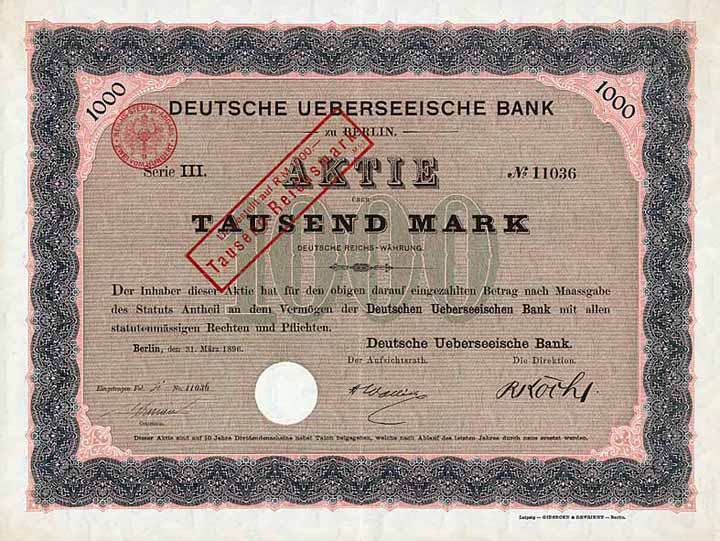 Deutsche Ueberseeische Bank