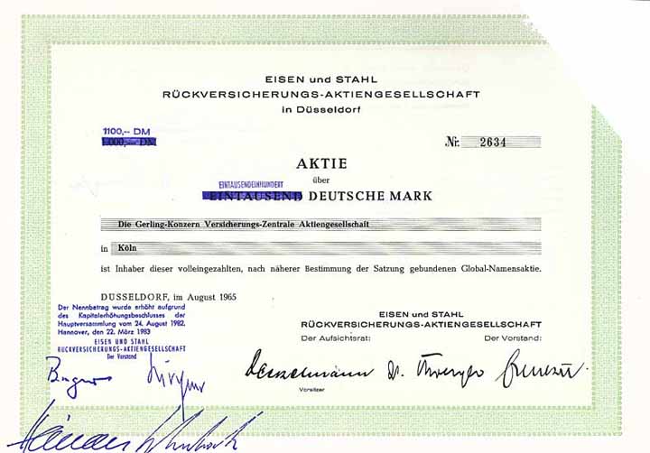 Eisen und Stahl Rückversicherungs-AG
