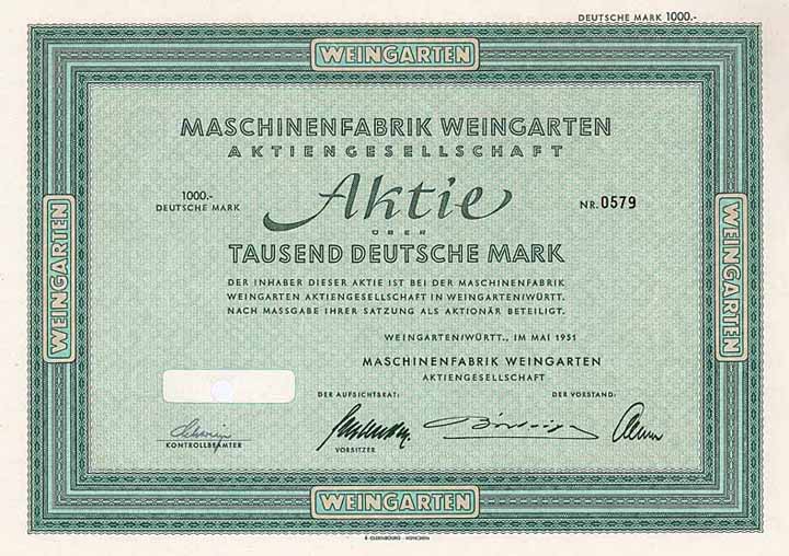 Maschinenfabrik Weingarten AG