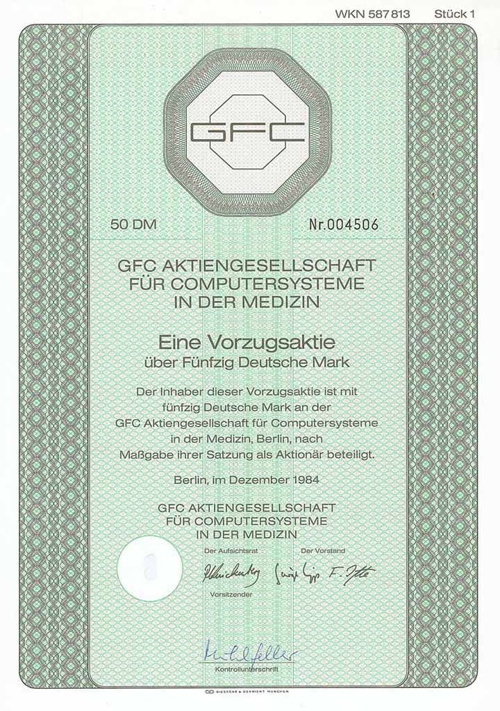 GFC AG für Computersysteme in der Medizin