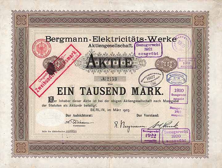 Bergmann-Elektricitäts-Werke AG