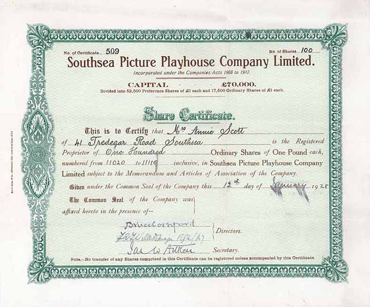 Southsea Picture Playhouse Co.