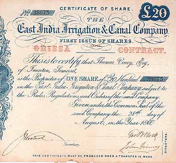 East India Irrigation & Canal Co.