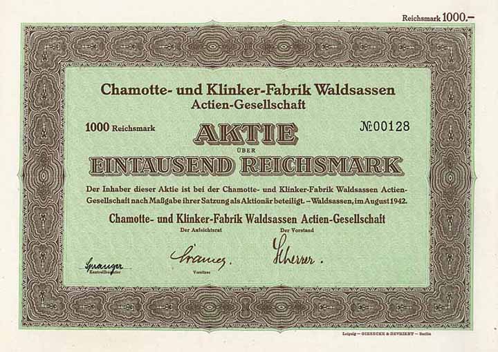 Chamotte- und Klinker-Fabrik Waldsassen AG