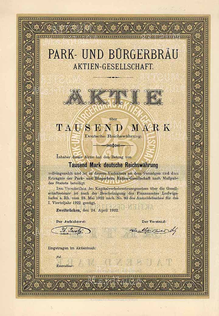 Park- und Bürgerbräu AG