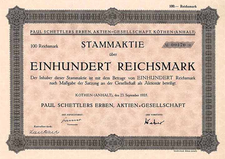 Paul Schettlers Erben AG