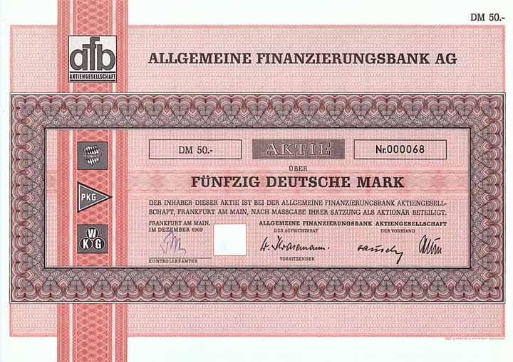 Allgemeine Finanzierungsbank AG