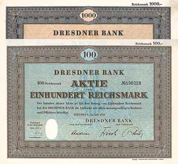 Dresdner Bank AG (4 Stücke)