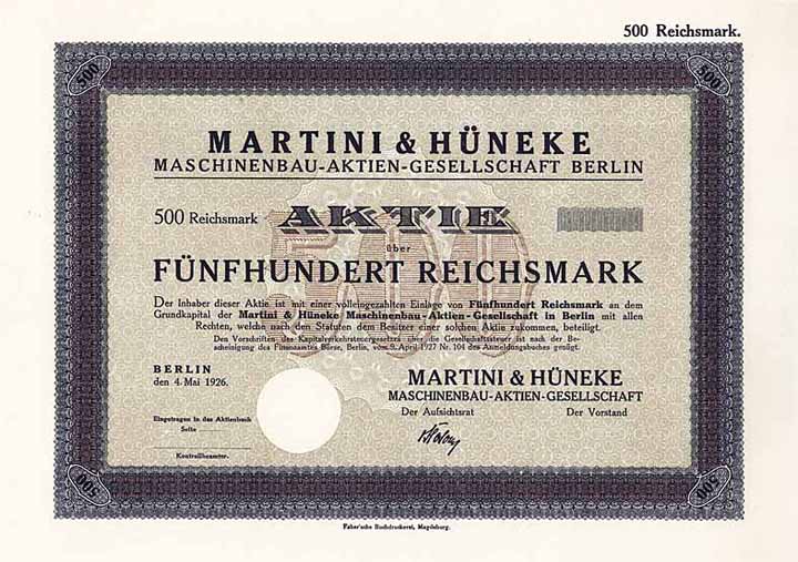 Martini & Hüneke Maschinenbau-AG