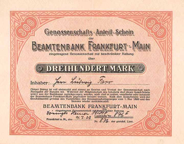 Beamtenbank Frankfurt-Main eGmbH