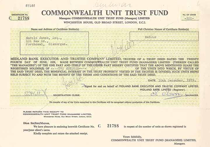 Commonwealth Unit Trust Fund