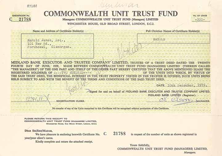 Commonwealth Unit Trust Fund