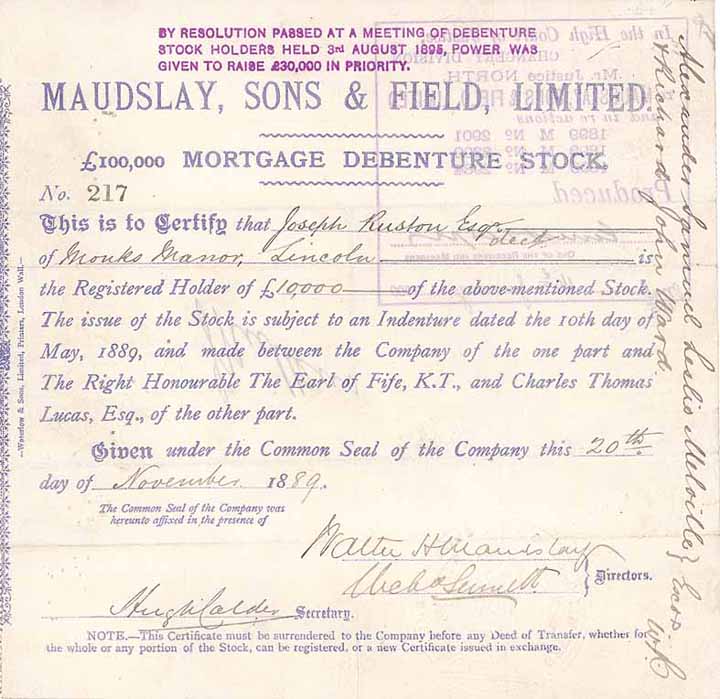 Maudslay, Sons & Field Ltd.