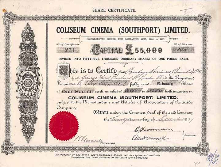 Coliseum Cinema (Southport) Ltd.