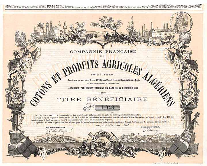 Cie. Franc. des Cotons et Produits Agricoles Algériens S.A.