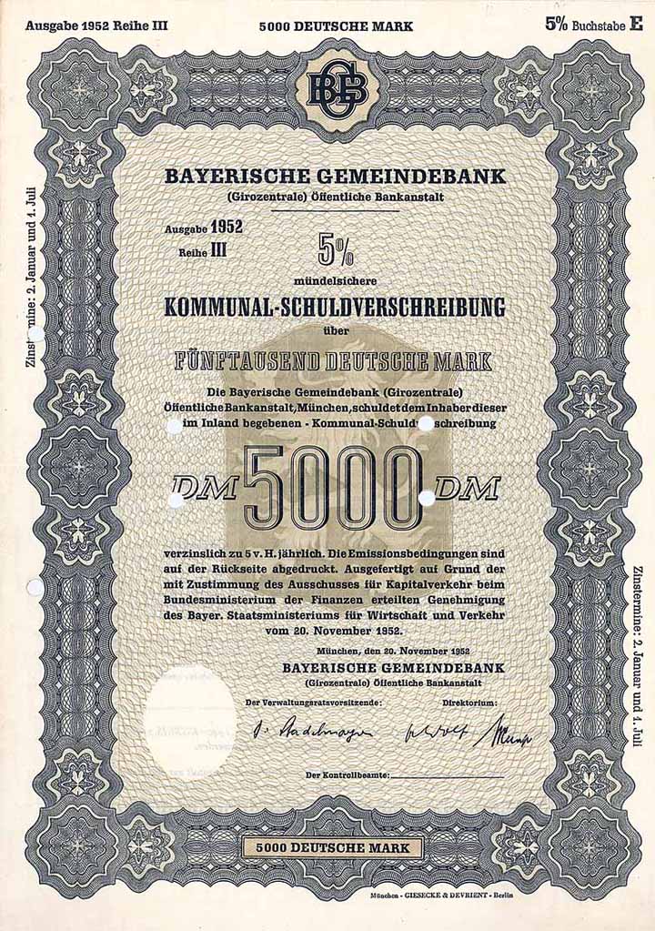 Bayerische Gemeindebank (Girozentrale) Öffentliche Bankanstalt