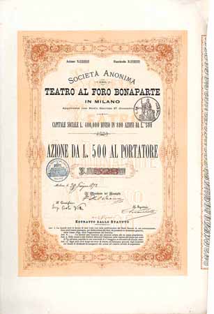 S.A. del Teatro al Foro Bonaparte