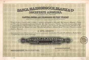 Banca Marmorosch, Blank & Co. S.A.