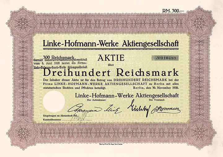 Linke-Hofmann-Werke AG