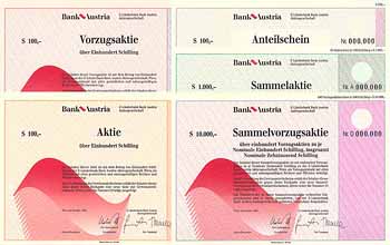 Bank Austria (9 Stücke)