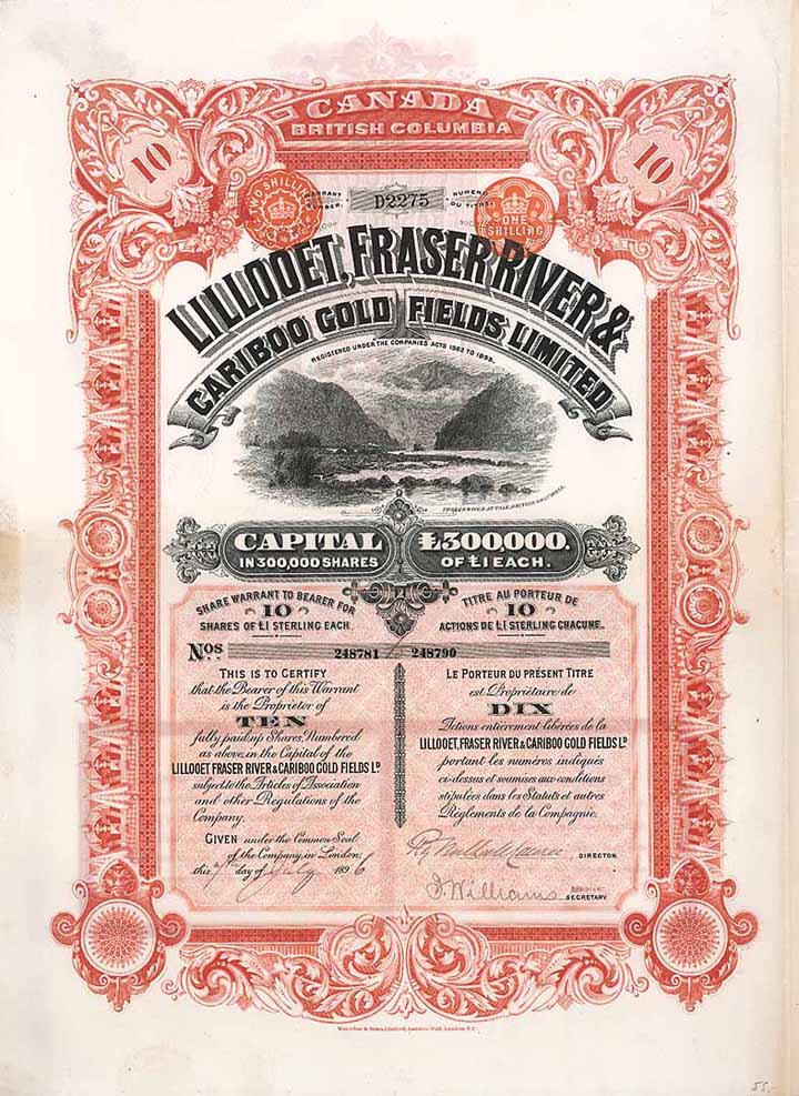 Lillooet, Fraser River & Cariboo Gold Fields Ltd.