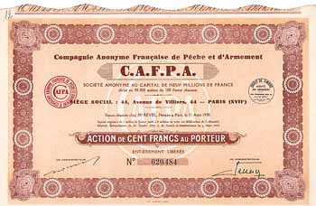 Cie. Anonyme Franc. de Peche et d’Armement C.A.F.P.A.
