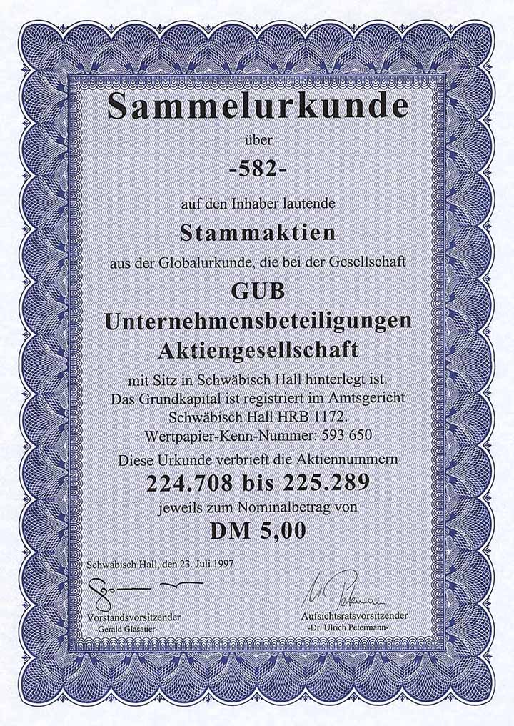 GUB Unternehmensbeteiligungen AG