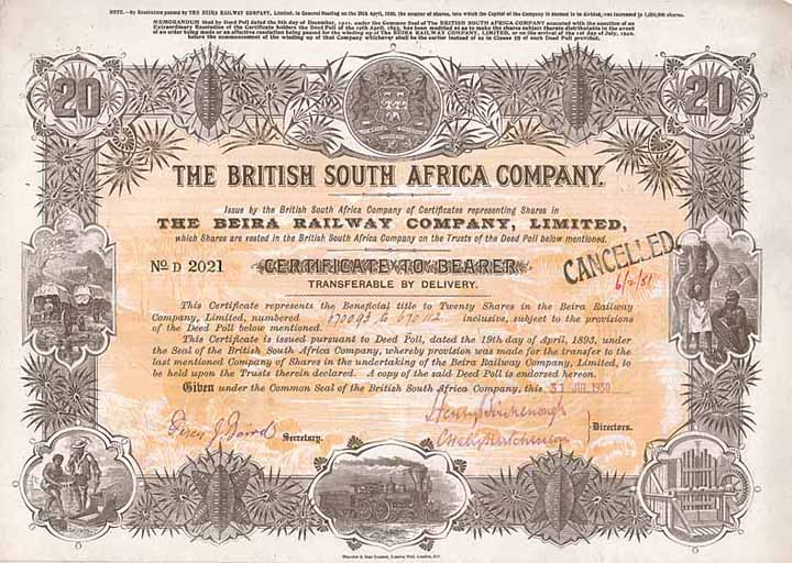 British South Africa Co. (Beira Railway)