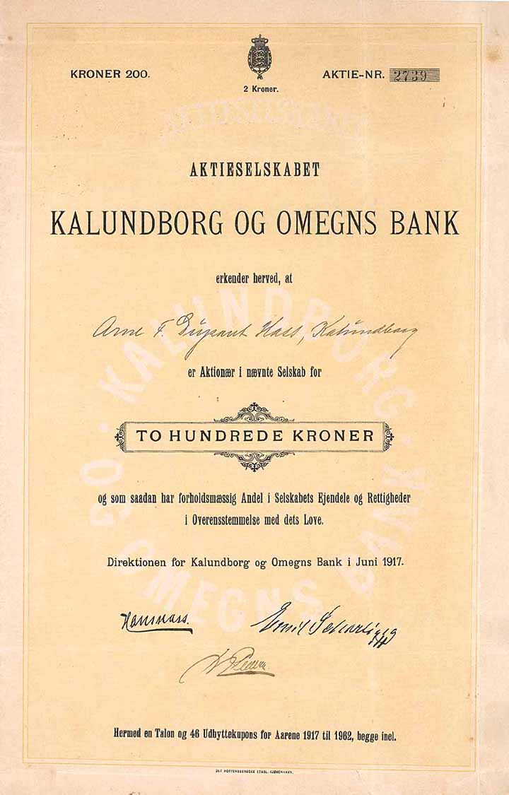 A/S Kalundborg og Omegns Bank