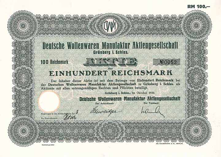 Deutsche Wollenwaren Manufaktur AG