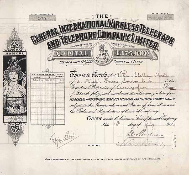 General International Wireless Telegraph & Telephone Co.